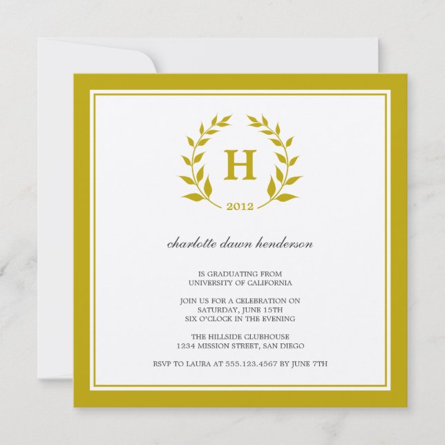 Invitation Brown de classe d'obtention du diplôme (Devant)