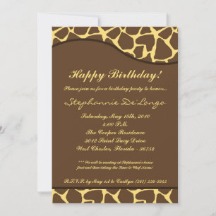 invitation Brown de fête d'anniversaire