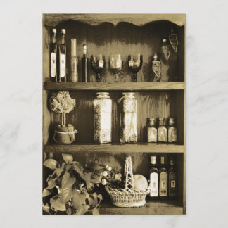 Invitation Brown de Fête de la mariée de cabinet