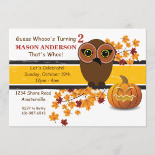 Invitation Brown de hibou