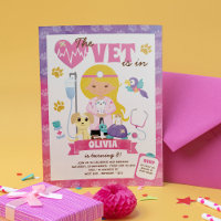 Brown Yeux Blonde Fille Vet Fête d'anniversaire