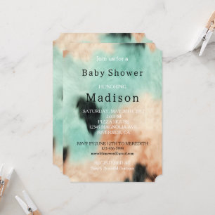 Invitation Broyage Crème à la menthe Sud-Ouest Cowgirl Cowhid