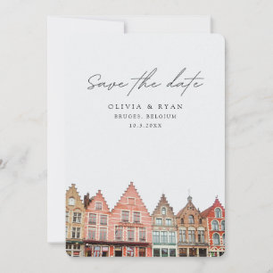 Invitation Bruges Mariage Belgique Enregistrer la date