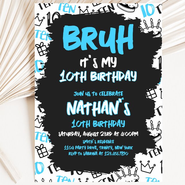 Invitation Bruh Anniversaire (Créateur téléchargé)