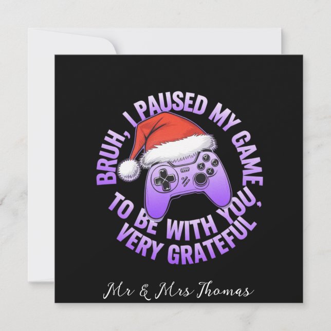 Invitation Bruh, J'Ai Suspendu Mon Jeu Pour Être Avec Toi (Devant)