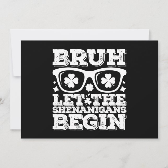 Invitation Bruh Que Les Shenanigans Commencent La Saint Patri (Devant)