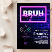 Bruh, Tu Es Dans ? Neon Arcade Jeux Vidéo Garçon A