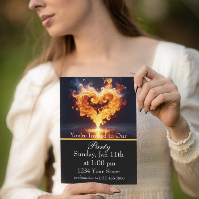 Invitation Brûlant de mille feux : Célébrez notre fête du Feu (Créateur téléchargé)