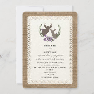 Invitation Brûlap + Dentelles inspirées Buck + Doe Purple