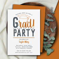 Brûlé Orange gris foncé fête de graduation