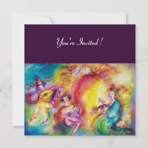 Invitation BRÛLER LE CARNAVAL, Mardi Gras Masquerade Ball