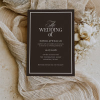Brun espresso foncé | Mariage neutre Luxe