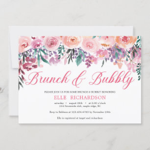 Invitation Brun vert violet rose vif et mousseux