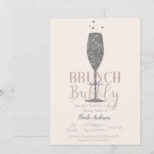 Invitation Brunch au Champagne & Bulles pour une Fête de Mari