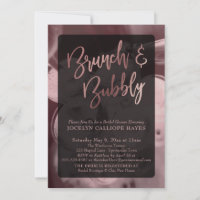 Brunch au Champagne Rose Gold & Écriture Manuscrit