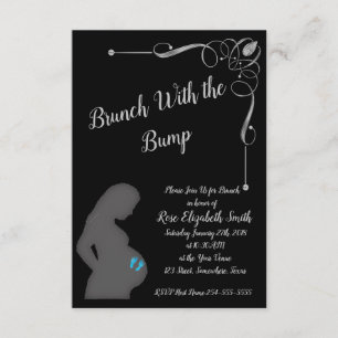 Invitation Brunch avec la bosse avec bébé pieds garçon