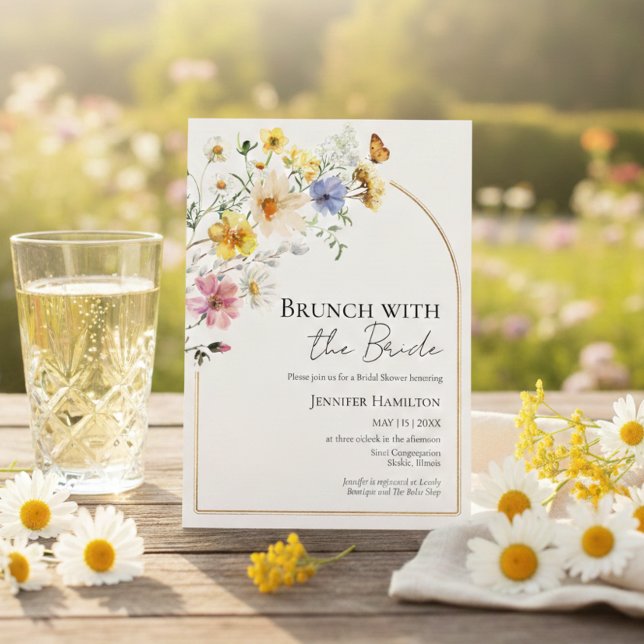 Invitation Brunch avec la Fête des mariées de Fleur sauvage m (Créateur téléchargé)