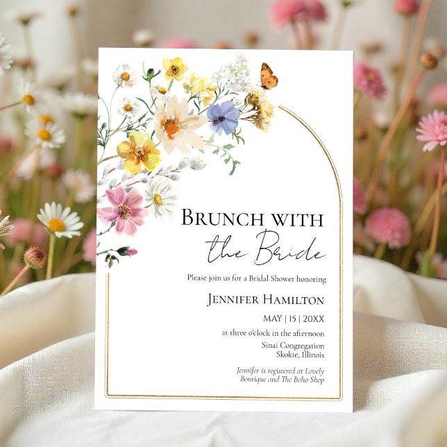 Invitation Brunch avec la Fête des mariées de Fleur sauvage m (Créateur téléchargé)