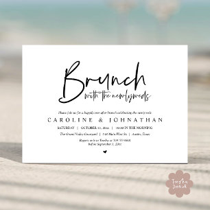 Invitation Brunch avec la fête des nouveaux mariés de la post