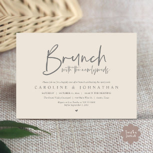 Invitation Brunch avec la fête des nouveaux mariés de la post