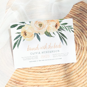 Invitation Brunch Avec La Mariée Blush Floral Fête des mari
