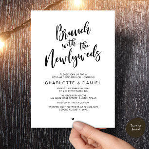 Invitation Brunch avec les jeunes mariés, Mariage Elopement