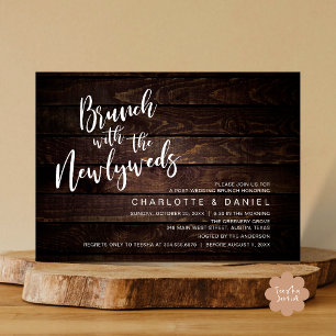 Invitation Brunch avec les jeunes mariés, Mariage Elopement