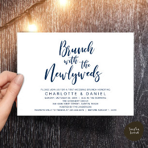 Invitation Brunch avec les jeunes mariés, Mariage Elopement