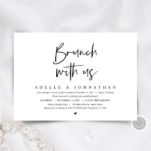 Invitation Brunch Avec Les Nouveaux Mariés, Mariage Elopement