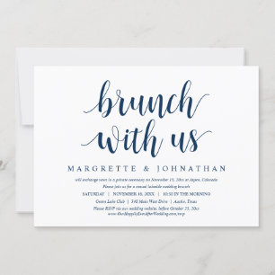 Invitation Brunch Avec Les Nouveaux Mariés, Mariage Elopement