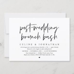 Invitation Brunch Bash, mariage, Elopement Mariage