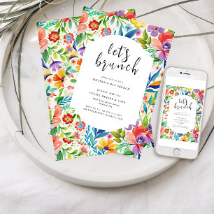 Invitation Brunch   Bright Florals Mothers Day Brunch