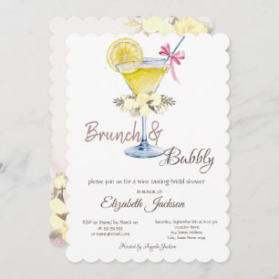 Invitation Brunch & Bubbly Cocktail Citron Roses