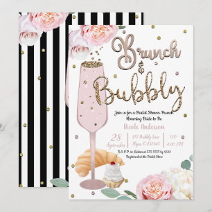 Invitation Brunch & Bubbly Croissant au Champagne pour Enterr