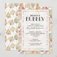 Brunch Bubbly Feuilles séchés Fête des mariées