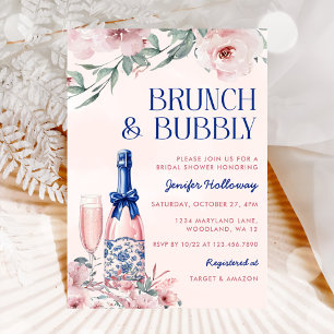 Invitation Brunch Champagne Et Fête des mariées Bubble