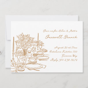 Invitation Brunch d'adieu au gribouillage