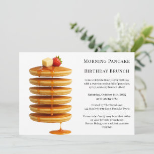 Invitation Brunch d'anniversaire du matin du crêpe   Week-end