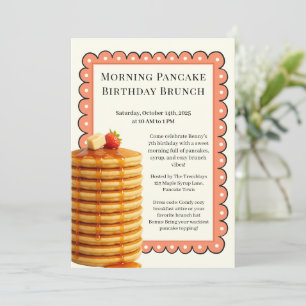 Invitation Brunch d'anniversaire du matin du crêpe   Week-end