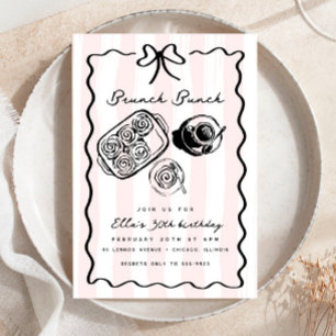 Invitation Brunch d'anniversaire Petit déjeuner Café Bow Dood
