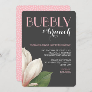 Invitation Brunch de Bubbly dans le sud du Magnolia  Noir d'i