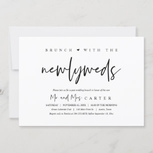 Invitation Brunch de célébration après mariage heureux pour t