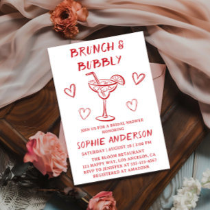 Invitation Brunch de Cocktails Modernes et Champagne pour une