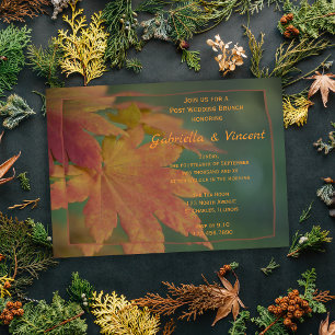 Invitation Brunch de couleurs d'automne après le mariage