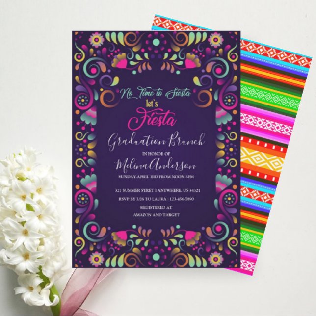 Invitation Brunch de graduation Fiesta (Créateur téléchargé)