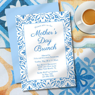 Invitation Brunch de la fête des mères avec de sublimes carre