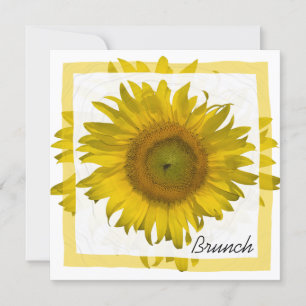 Invitation Brunch de la Fête des Mères de tournesol jaune