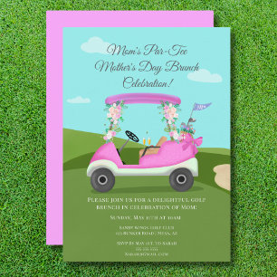 Invitation Brunch de la fête des mères en voiturette de golf 