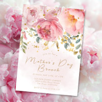 Brunch de la fête des mères | Or floral rose pâle