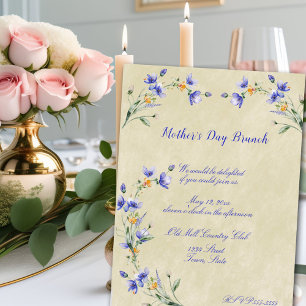 Invitation Brunch de la fête des Mères ou de mariage à l'aqua